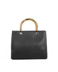 Visona Borsa a mano manici rigidi Nero