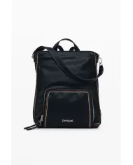 Desigual Zaino borsa cuciture colorate Nero