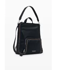 Desigual Zaino borsa cuciture colorate Nero