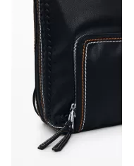 Desigual Zaino borsa cuciture colorate Nero
