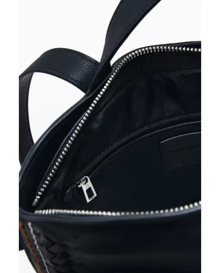 Desigual Zaino borsa cuciture colorate Nero