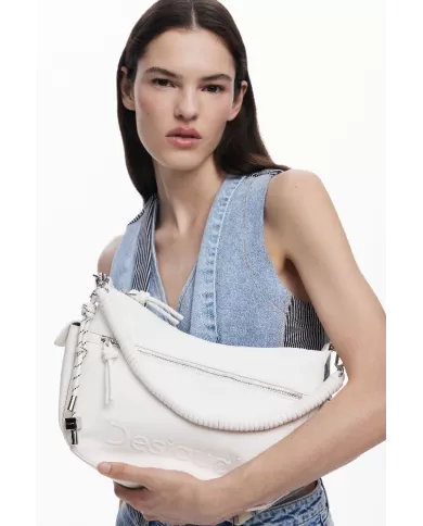 Desigual Borsa a tracolla logo Bianco