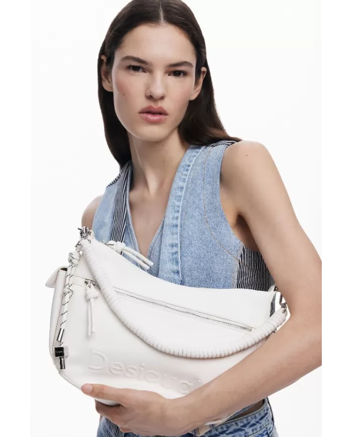 Desigual Borsa a tracolla logo Bianco
