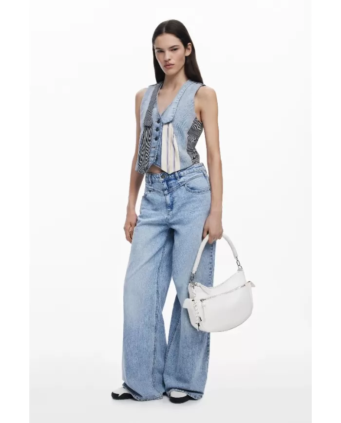 Desigual Borsa a tracolla logo Bianco