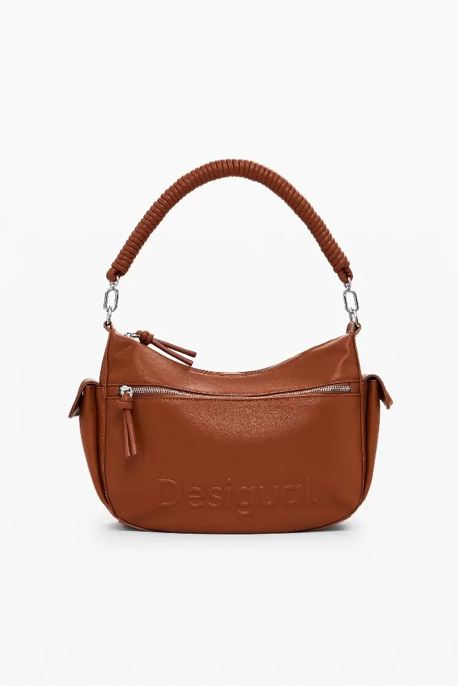 Desigual Borsa a tracolla logo Cuoio - Foto 2 di 8