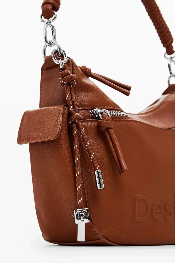 Desigual Borsa a tracolla logo Cuoio - Foto 4 di 8