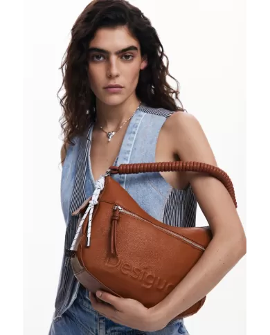 Desigual Borsa a tracolla logo Cuoio