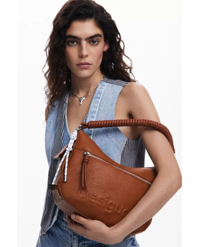 Desigual Borsa a tracolla logo Cuoio
