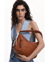 Desigual Borsa a tracolla logo Cuoio