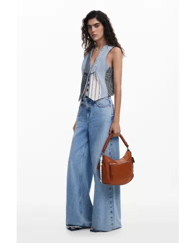 Desigual Borsa a tracolla logo Cuoio