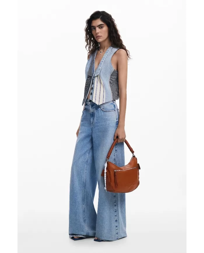 Desigual Borsa a tracolla logo Cuoio