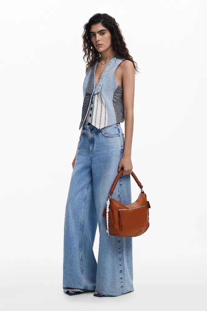 Desigual Borsa a tracolla logo Cuoio - Foto 8 di 8