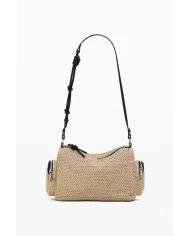 Desigual Borsa tracolla in rafia Bianco