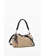 Desigual Borsa tracolla in rafia Bianco