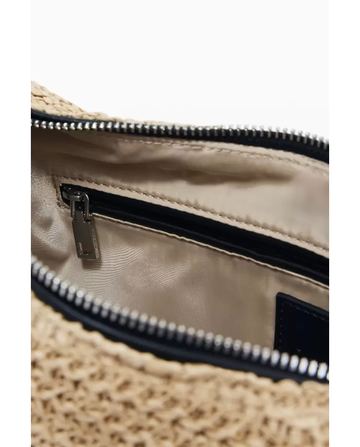 Desigual Borsa tracolla in rafia Bianco