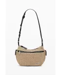 Desigual Borsa tracolla in rafia Bianco
