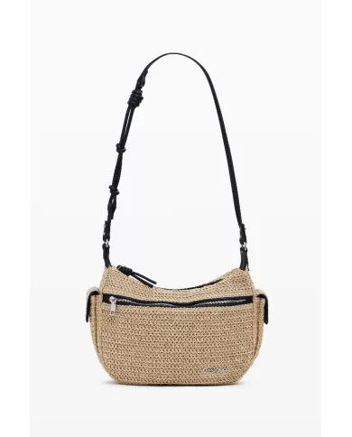 Desigual Borsa tracolla in rafia Bianco