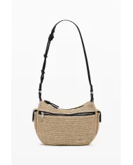 Desigual Borsa tracolla in rafia Bianco