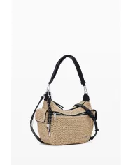 Desigual Borsa tracolla in rafia Bianco