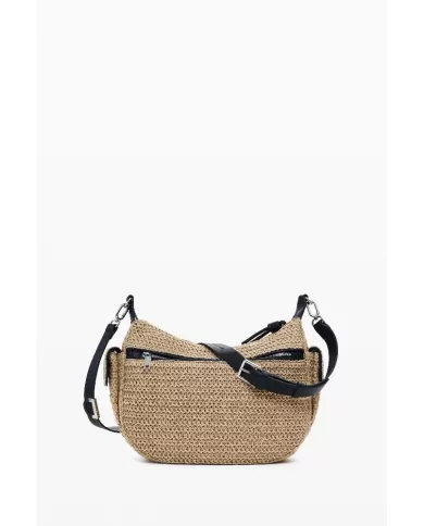 Desigual Borsa tracolla in rafia Bianco