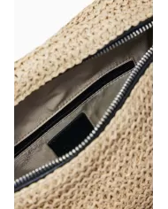 Desigual Borsa tracolla in rafia Bianco