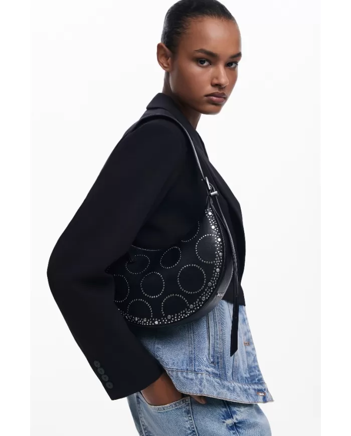 Desigual Borsa tracolla piccola borchie Nero