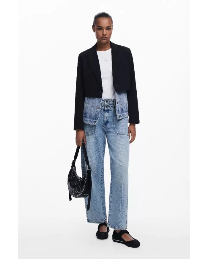 Desigual Borsa tracolla piccola borchie Nero