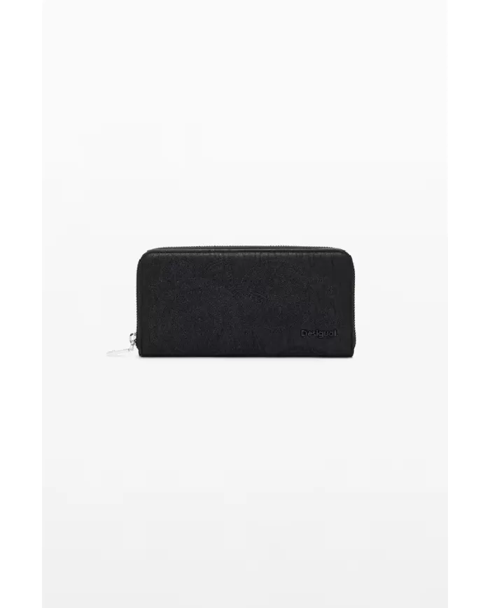 Desigual Portafoglio donna con zip Nero