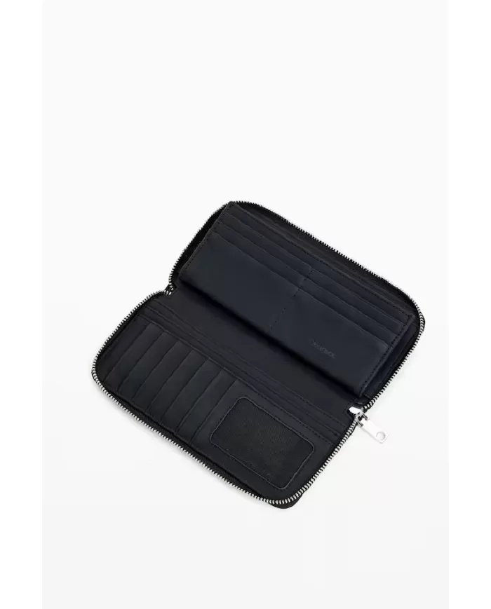 Desigual Portafoglio donna con zip Nero