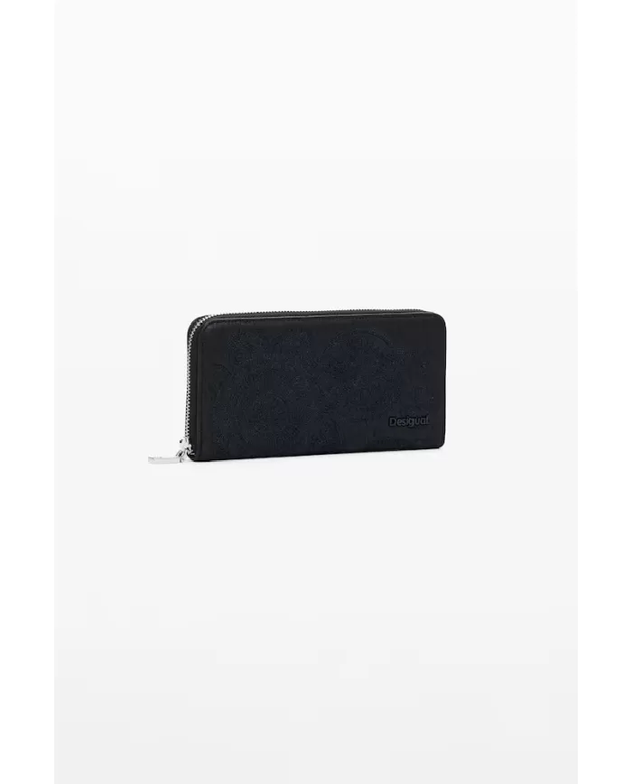 Desigual Portafoglio donna con zip Nero