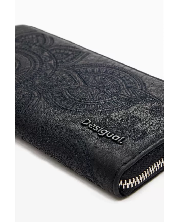 Desigual Portafoglio donna con zip Nero