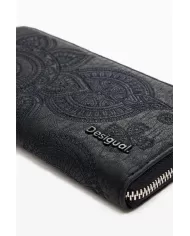 Desigual Portafoglio donna con zip Nero