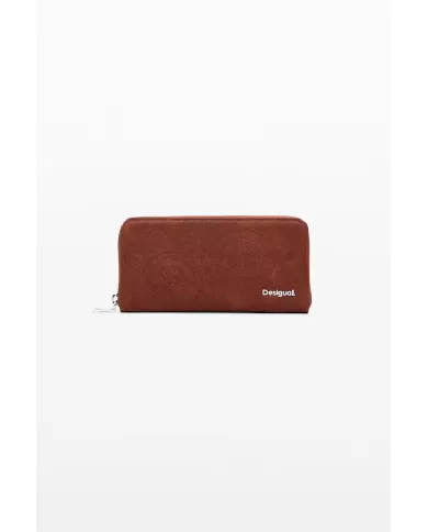 Desigual Portafoglio donna con zip Cuoio