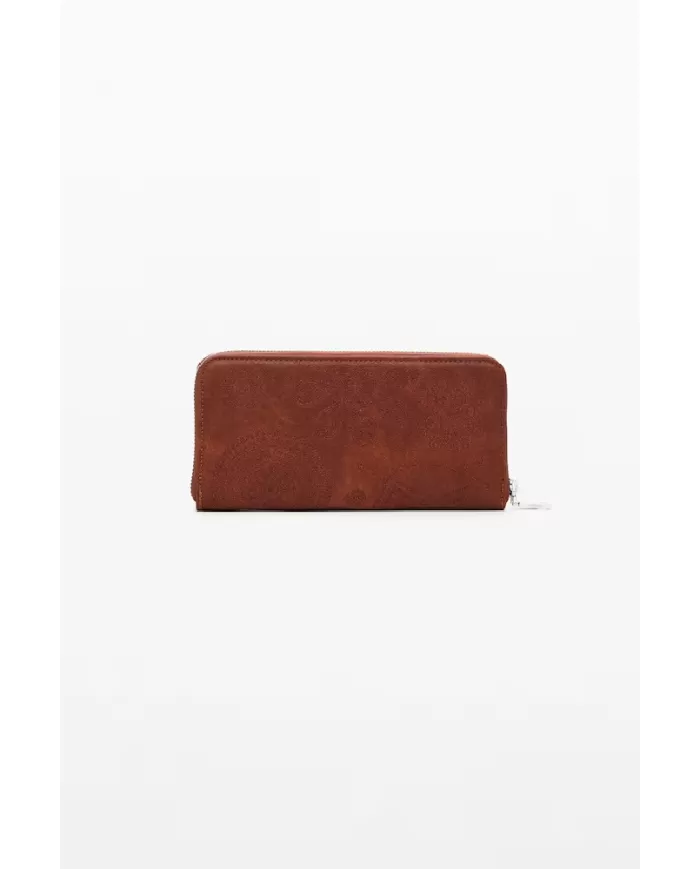 Desigual Portafoglio donna con zip Cuoio