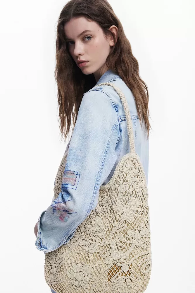 Desigual Borsa crochet Bianco - Foto 7 di 7