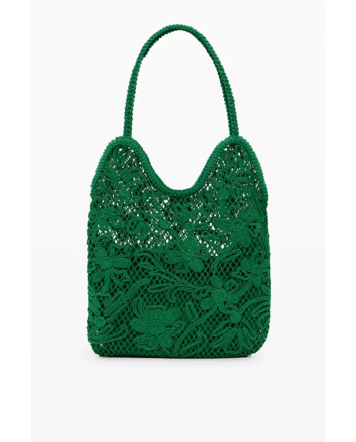 Desigual Borsa crochet Verde