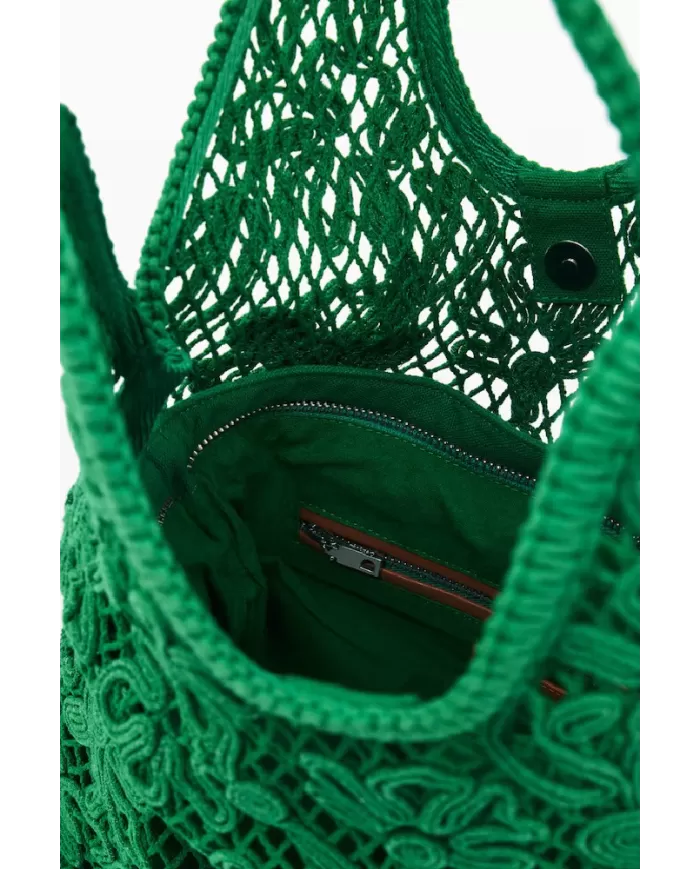 Desigual Borsa crochet Verde