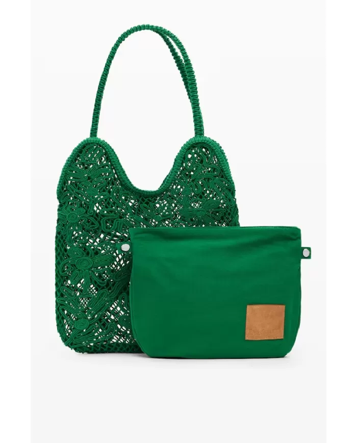 Desigual Borsa crochet Verde