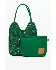Desigual Borsa crochet Verde