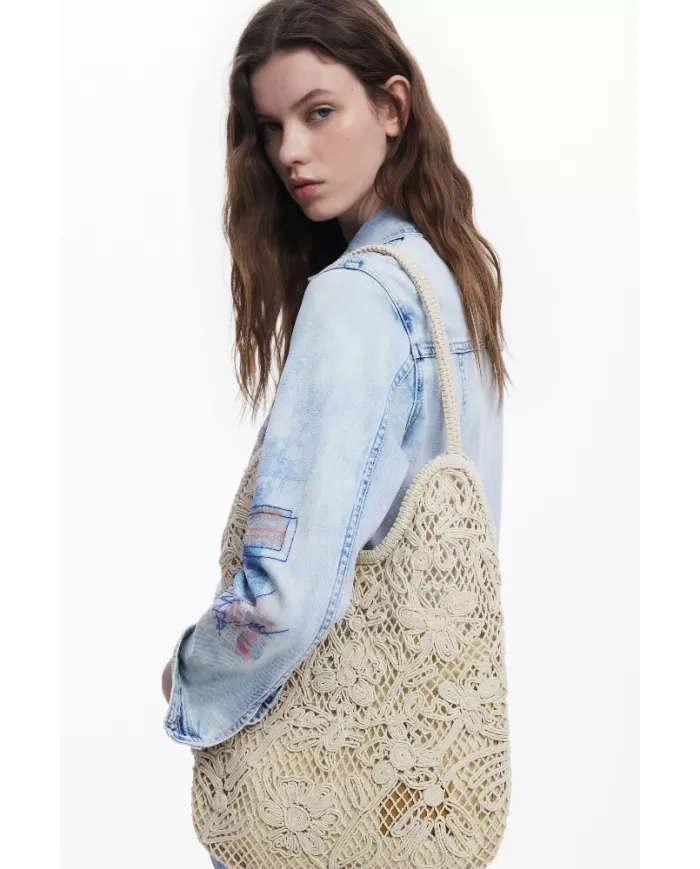 Desigual Borsa crochet Verde