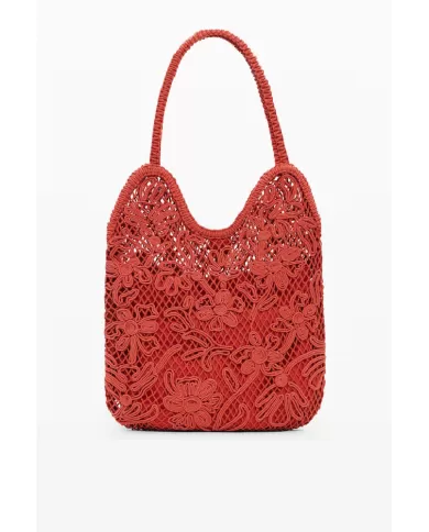 Desigual Borsa crochet Arancio