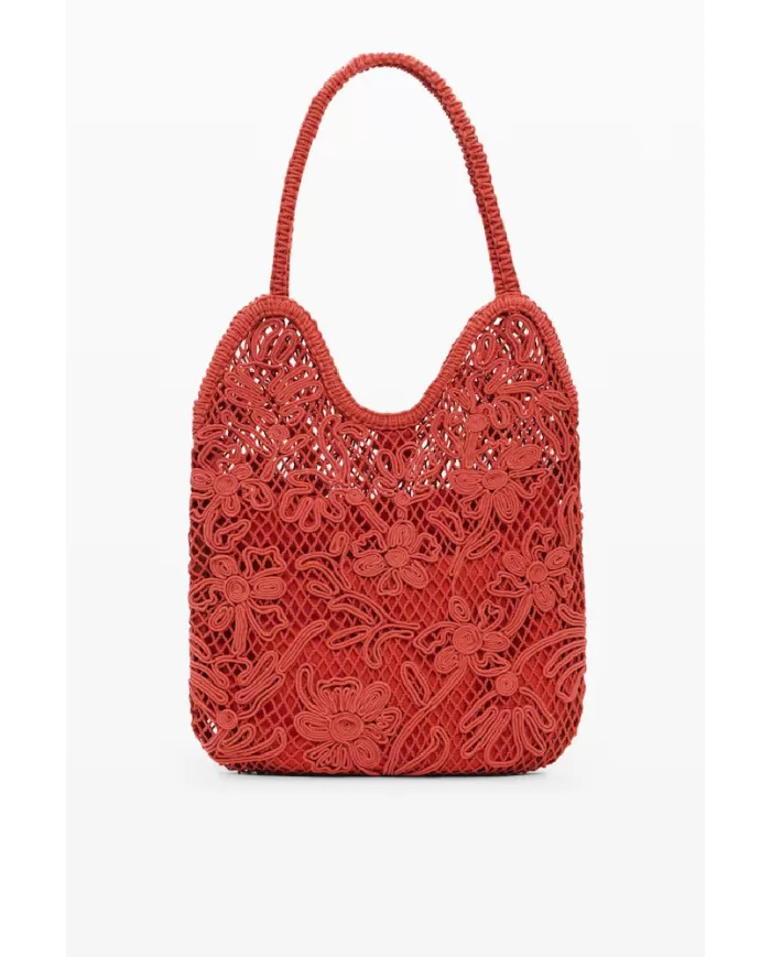 Desigual Borsa crochet Arancio