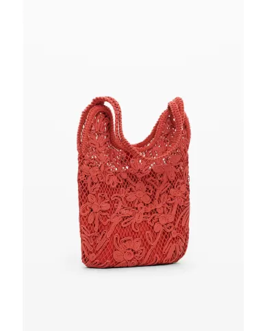 Desigual Borsa crochet Arancio