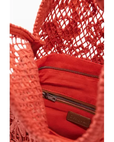 Desigual Borsa crochet Arancio