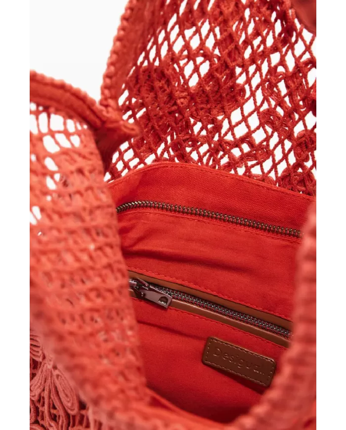 Desigual Borsa crochet Arancio
