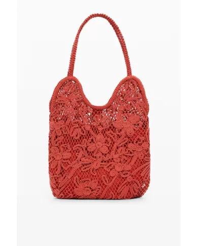 Desigual Borsa crochet Arancio