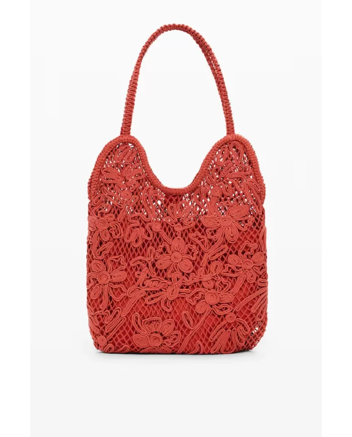 Desigual Borsa crochet Arancio