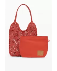 Desigual Borsa crochet Arancio