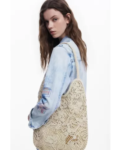 Desigual Borsa crochet Arancio