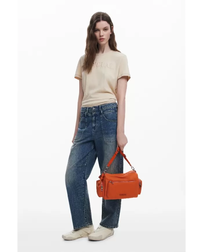 Desigual Borsa a tracolla tessuto Arancio
